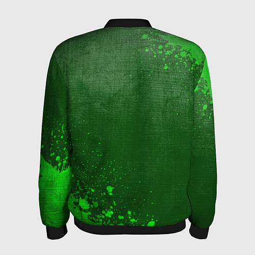 Мужской бомбер System of a Down - green gradient вертикально / 3D-Черный – фото 2