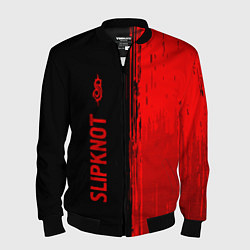 Бомбер мужской Slipknot - red gradient по-вертикали, цвет: 3D-черный