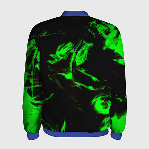 Мужской бомбер Monster energy кислотное лого огонь / 3D-Синий – фото 2