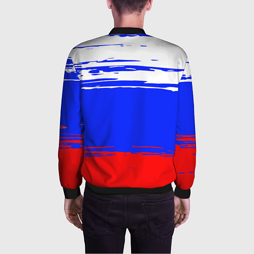 Мужской бомбер Патриот - флаг / 3D-Черный – фото 4