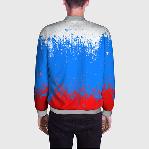 Мужской бомбер Патриот - флаг / 3D-Меланж – фото 4
