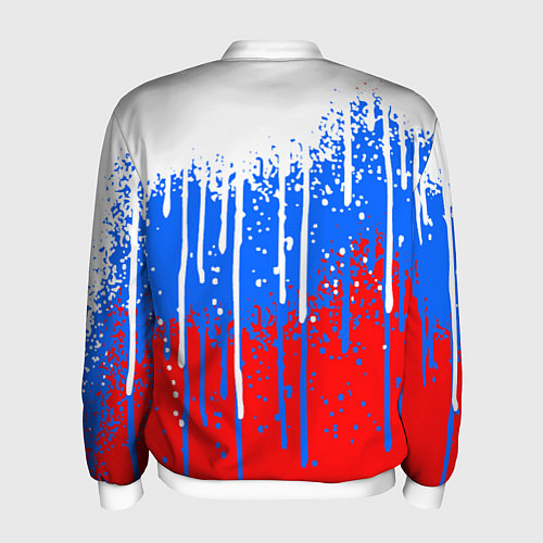 Мужской бомбер Патриот - флаг / 3D-Белый – фото 2