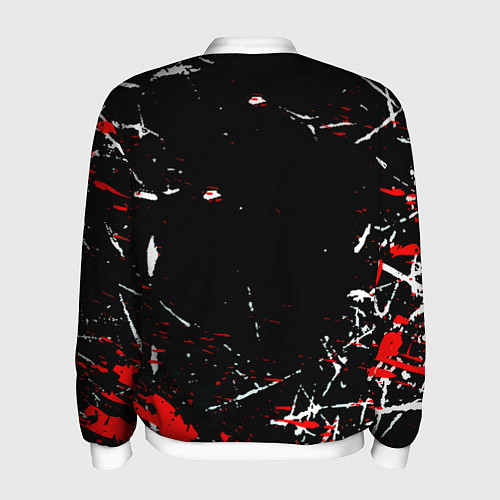 Мужской бомбер Monster energy штрихи / 3D-Белый – фото 2