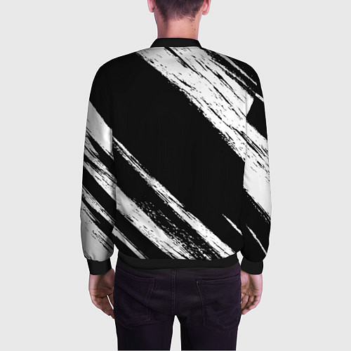 Мужской бомбер Дагестан - брызги / 3D-Черный – фото 4