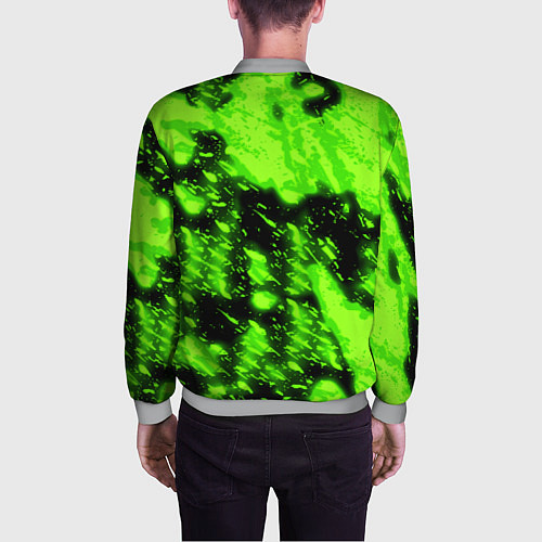 Мужской бомбер Monster energy кислотное лого / 3D-Меланж – фото 4