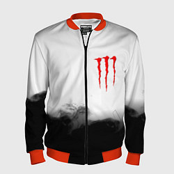 Бомбер мужской Monster energy splash smoke, цвет: 3D-красный