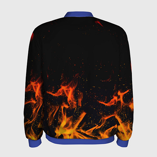 Мужской бомбер Monster energy orange fire / 3D-Синий – фото 2