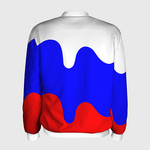 Мужской бомбер Патриот - флаг / 3D-Белый – фото 2