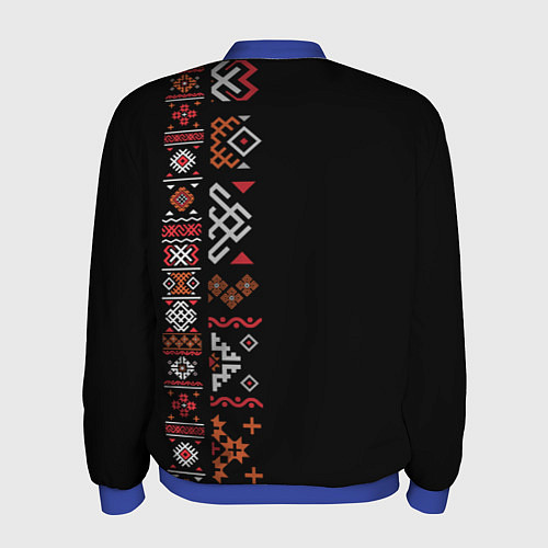 Мужской бомбер Славянские традиции и культура / 3D-Синий – фото 2