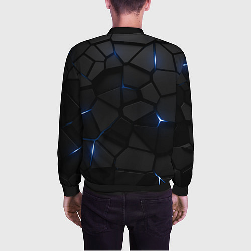 Мужской бомбер Вашингтон Кэпиталз - плиты с подсветкой / 3D-Черный – фото 4