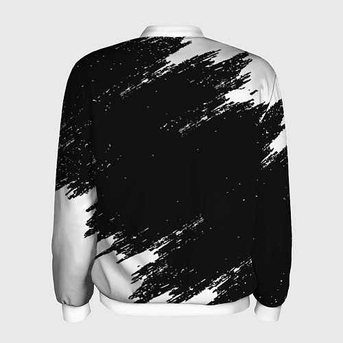 Мужской бомбер Monster energy краски штрихи белые / 3D-Белый – фото 2