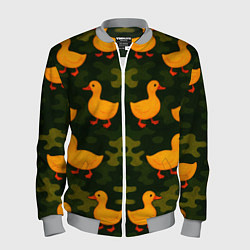 Бомбер мужской Уточный камуфляж паттерн, цвет: 3D-меланж