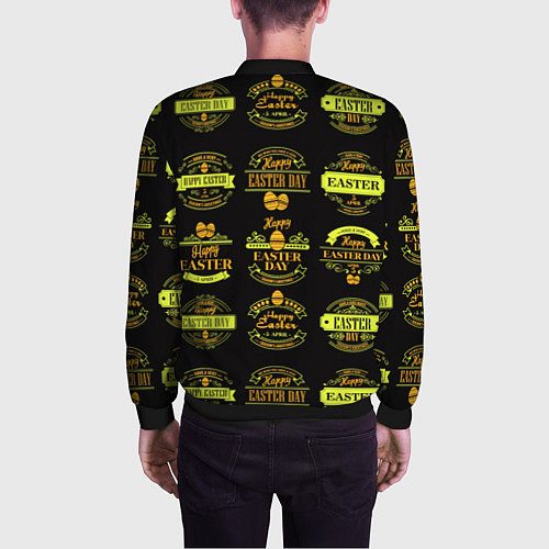 Мужской бомбер Easter holidays / 3D-Черный – фото 4
