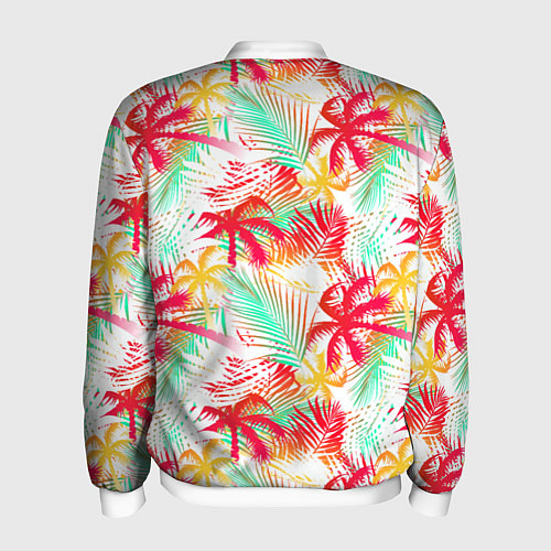 Мужской бомбер Palm red yellow / 3D-Белый – фото 2