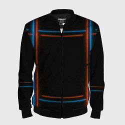 Бомбер мужской Neon black red blue, цвет: 3D-черный
