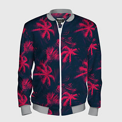Бомбер мужской Palm pink black, цвет: 3D-меланж