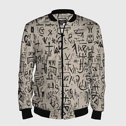Мужской бомбер Иероглифы маори