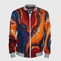 Мужской бомбер Пламя и синева