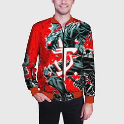 Бомбер мужской Doom samurai steel, цвет: 3D-красный — фото 2