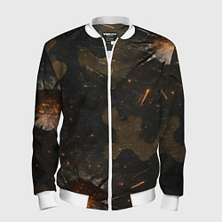 Мужской бомбер Камуфляж со следами от пуль