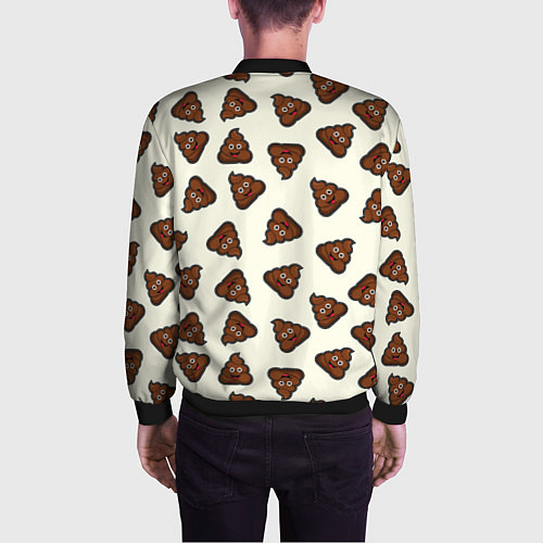 Мужской бомбер Нашивки какашки / 3D-Черный – фото 4