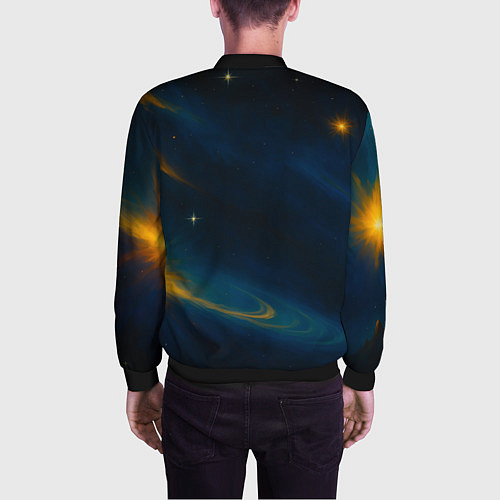 Мужской бомбер Пространство Вселенной / 3D-Черный – фото 4