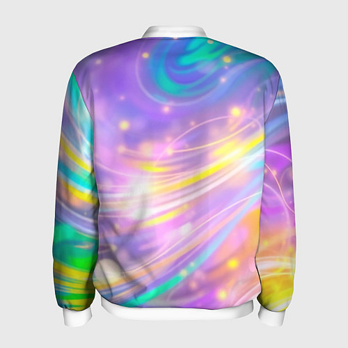 Мужской бомбер Волшебный мистический космос / 3D-Белый – фото 2