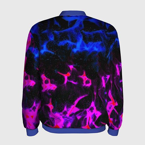 Мужской бомбер Doom неоновый дым / 3D-Синий – фото 2
