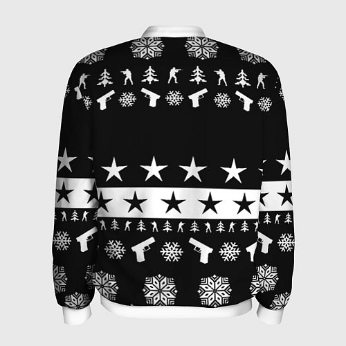 Мужской бомбер Doom x csgo winter / 3D-Белый – фото 2