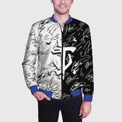 Бомбер мужской Doom автографы, цвет: 3D-синий — фото 2
