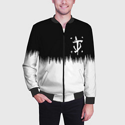 Бомбер мужской Doom краски черно белый, цвет: 3D-черный — фото 2