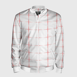 Бомбер мужской Color white red crosses, цвет: 3D-белый