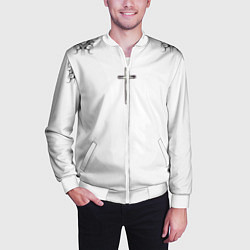 Бомбер мужской Dark crosses, цвет: 3D-белый — фото 2