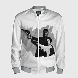 Мужской бомбер Леон рисунок