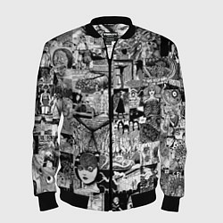 Бомбер мужской Horror World of Junji Ito, цвет: 3D-черный