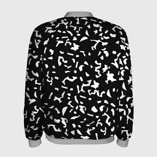 Мужской бомбер Черный камуфляж / 3D-Меланж – фото 2