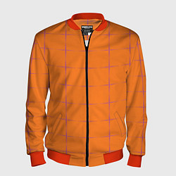 Бомбер мужской Color orange stripe, цвет: 3D-красный
