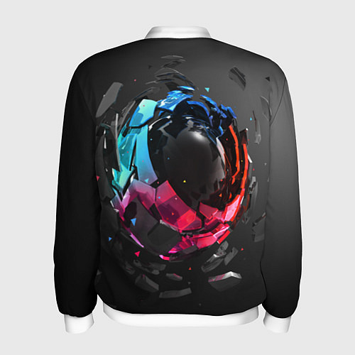 Мужской бомбер Abstract graphics / 3D-Белый – фото 2