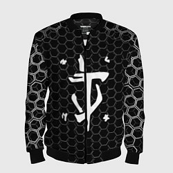 Мужской бомбер Doom соты текстура