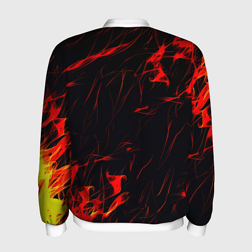 Мужской бомбер Doom огненные искры / 3D-Белый – фото 2