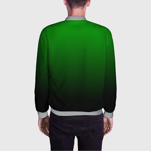 Мужской бомбер Green gradient / 3D-Меланж – фото 4