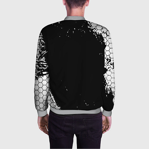 Мужской бомбер Doom соты краски / 3D-Меланж – фото 4
