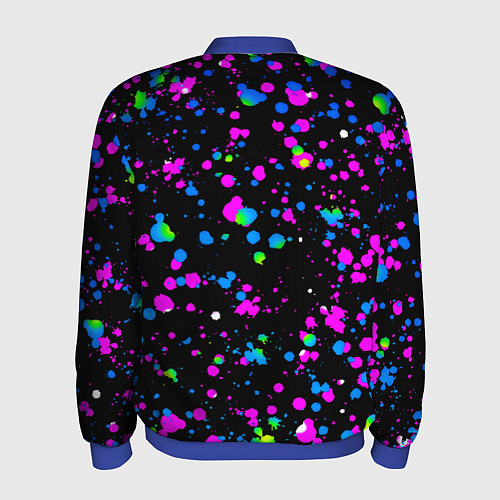 Мужской бомбер Doom цветные краски / 3D-Синий – фото 2