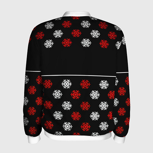 Мужской бомбер Doom winter pattern steel / 3D-Белый – фото 2