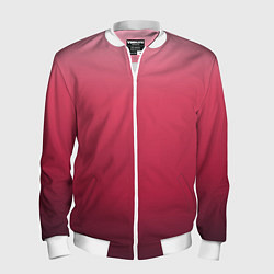 Бомбер мужской Градиент гранатовый, цвет: 3D-белый