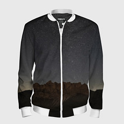 Бомбер мужской Массив Метеген под звездами, цвет: 3D-белый