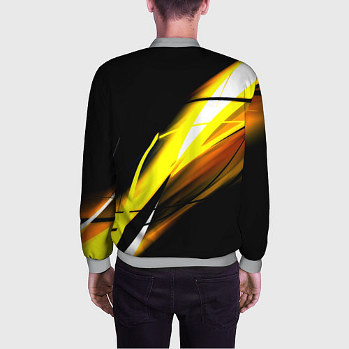 Мужской бомбер Doom геометрия из полос / 3D-Меланж – фото 4