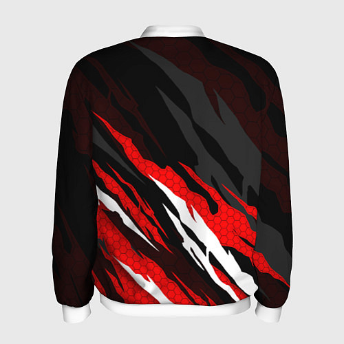 Мужской бомбер Umbrella - красное пламя / 3D-Белый – фото 2