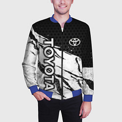 Бомбер мужской Toyota - черный и белый, цвет: 3D-синий — фото 2