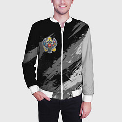 Бомбер мужской Российская империя - монохромный, цвет: 3D-белый — фото 2